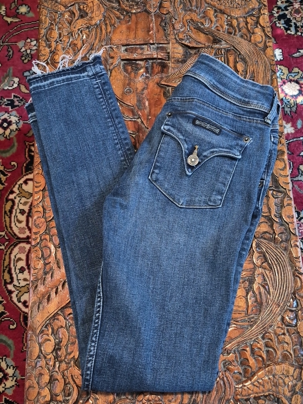 HUDSON Collin Skinny Jean 26 Distressed Indigo